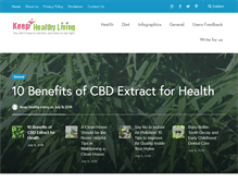 Tablet Screenshot of keephealthyliving.com